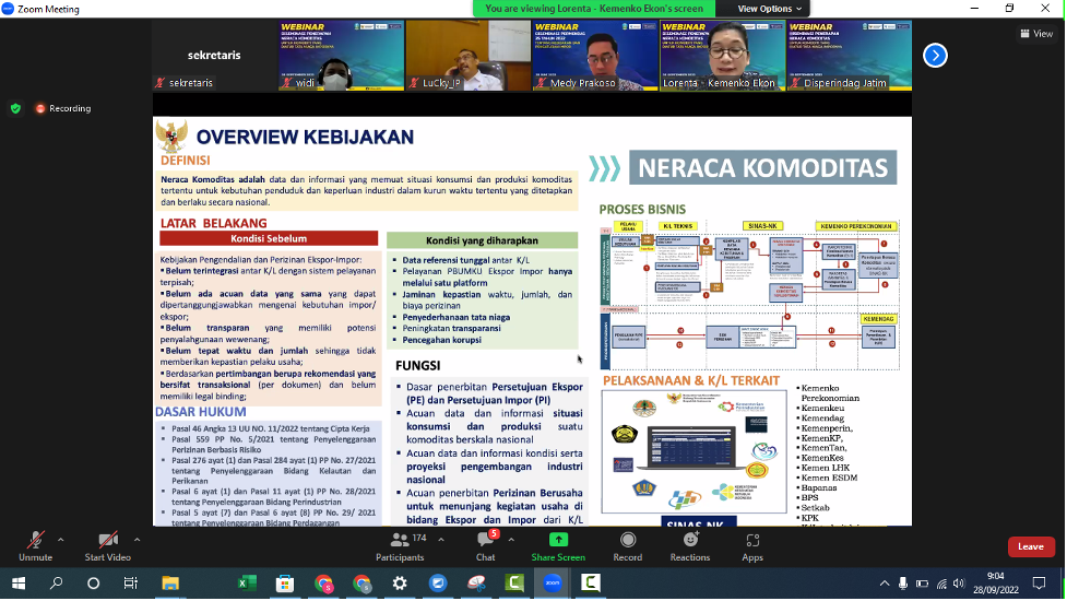 Webinar DISPERINDAG Jawa Timur