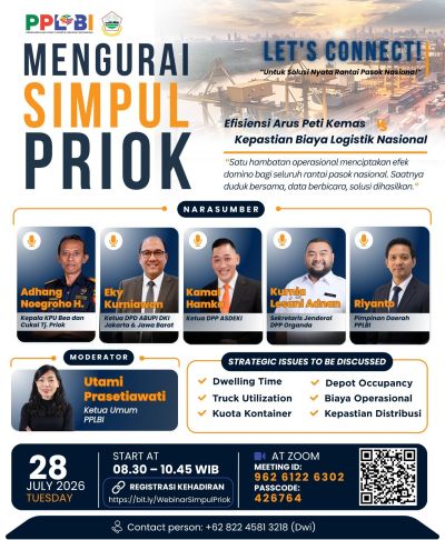 Webinar "Mengurai Simpul Priok: Efisiensi Arus Peti Kemas vs Kepastian Biaya Logistik Nasional"